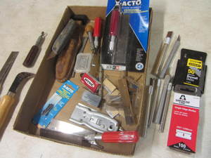 Xacto knives & saws, razor blades...
