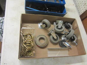 Pulleys, two sets of 4 dolly wheels...