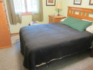 Queen headboard, full size mattress...