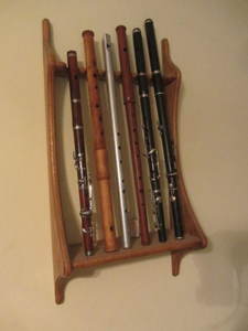 Flutes with wall stand, six total -...