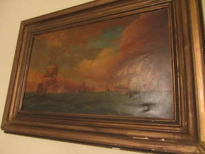 Oil painting by R. McRoenor RA, fra...