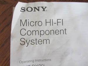 Stereo Sony with iPod dock...