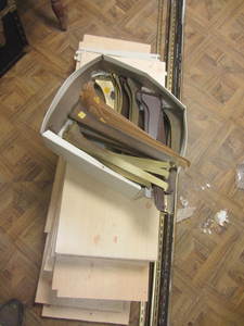 Shelving with wall strips, shelf br...