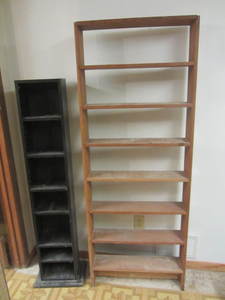 Two shelves, 25x6x66H, black I 1...