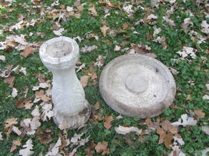 Cement bird bath...