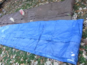 Two large tarps - approx 18x26 - ...