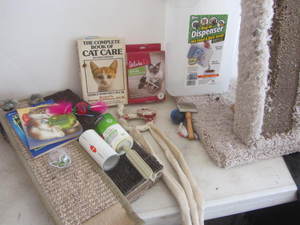 Cat toys, Scratching posts, LED poi...