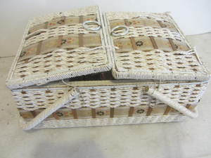 Vintage sewing basket full of notio...