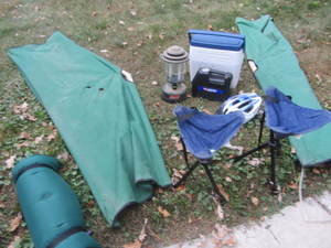 Camping cots - no legs, Coleman lig...