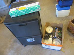 Hanging file cabinet - plastic on r...