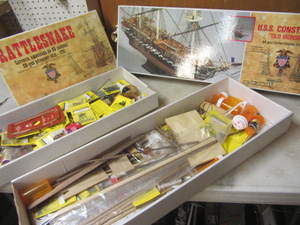 Model ship building parts and piece...