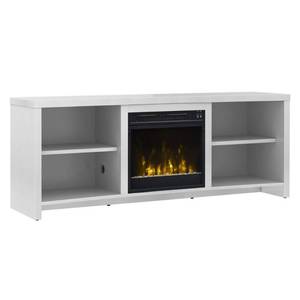 lot 215 image: Classic Flame Shelter Cove 59.5 in. Media Console Electric Fireplace in White 18MM6037-PT85S