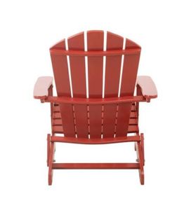 lot 220 image: Hampton Bay Adirondack Classic Chili Red Outdoor Patio Folding Wood Chair 2133052