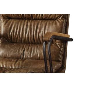 lot 232 image: Acme Furniture Hedia Vintage Whiskey Top Grain Leather Office Chair 92416