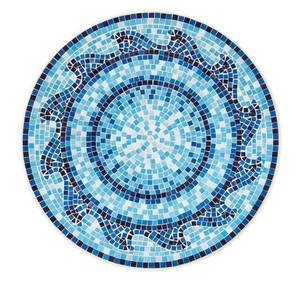 lot 417 image: Hampton Bay 28 in. Coastal Glass Mosaic Outdoor Patio Bistro Table HD19153
