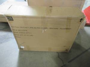 lot 420 image: Hampton Bay (2-Pack) Mix and Match Outdoor Patio Dining Chair in Riverbed Taupe Tan FCS00015Y2PKRVB