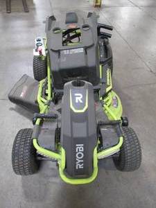 lot 5 image: Ryobi 38 in. Battery Electric Riding Lawn Mower RY48110