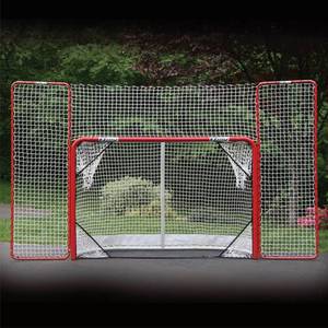 lot 315 image: EZ GOAL FOLDING METAL GOAL WITH CORNER TARGETS AND BACKSTOP, 67008 - SLIGHTLY USED.
