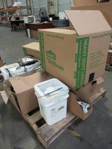 lot 332 image: WHOLESALE MIXED PALLET OF MISCELLANEOUS CHAIN, PULLEYS, FASTENERS AND MORE