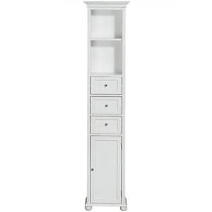 lot 312 image: Home Decorators Collection Hampton Harbor 15 in. W x 10 in. D x 67-12 in. H Linen Cabinet in White, BF-21891-WH