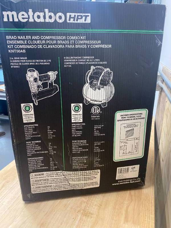 Metabo HPT KNT50ABM Finish Combo Kit NT50AE2M Brad Nailer EC710S