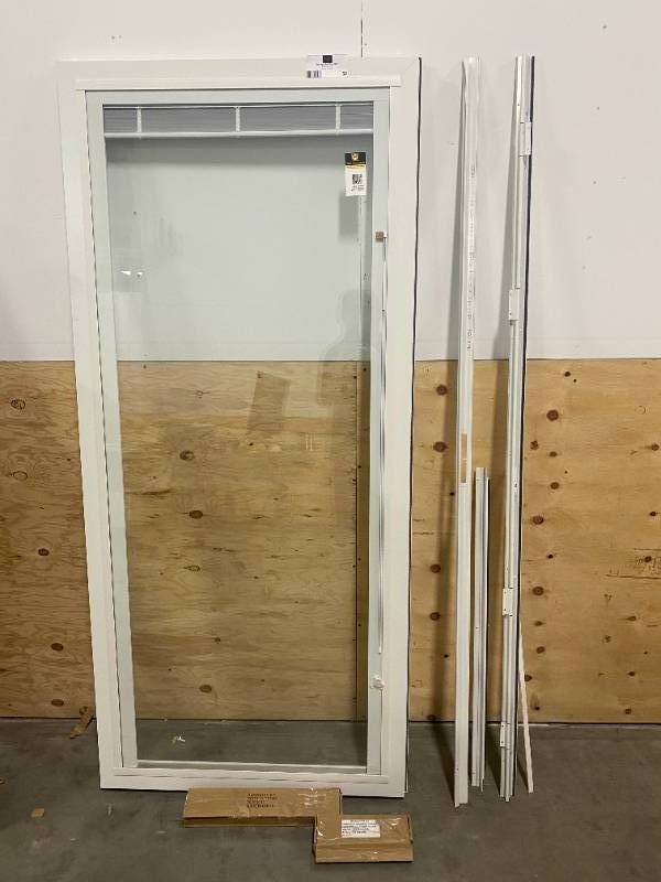 Pella Venetian 36-in x 81-in White Full-View Aluminum Storm Door Pella Venetian 36-in x 81-in White Full-View Aluminum Storm Door