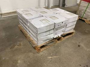 lot 9 image: BOUTIQUE CERAMIC Lot of 35 Cases of- Boutique White 12-in x 12-in Glazed Ceramic Random Mosaic Wall Tile.  8.43 sq. ft. per case.  Total of 295 sq. ft.