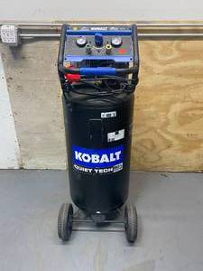 lot 16 image: Kobalt QUIET TECH 26-Gallon Single Stage Portable Electric Vertical Air Compressor