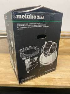 lot 19 image: Metabo HPT KNT50ABM Finish Combo Kit (NT50AE2M Brad Nailer, EC710S Pancake Compressor)