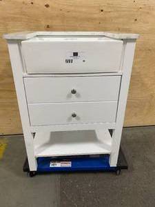lot 48 image: Style Selections 25-in White Single Sink Bathroom Vanity with White Engineered Stone Top