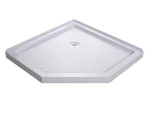 lot 58 image: SlimLine 38 in. x 38 in. Neo-Angle Shower Tray in White