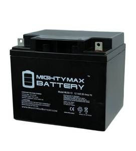 lot 83 image: Mightmax 12-Volt 50 Ah Rechargeable Sealed Lead Acid (SLA) Battery