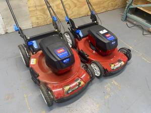 lot 94 image: Lot of 2-Toro Recycler 22 in. 60-Volt Lithium-Ion Cordless Battery Walk Behind Personal Pace Mower