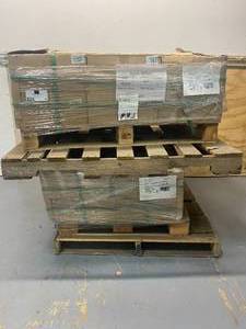 lot 96 image: Huge Lot, 24 Cases Total Allen & Roth 1-15x6 Charcoal Glz Half Round Tiles.