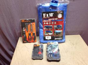 lot 114 image: New Tarp & Tool Kits