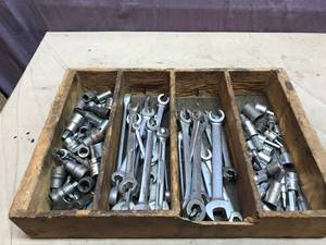 lot 175 image: Box of Wrenches & Sockets