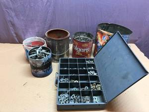 lot 191 image: Bolts, Screws, Washers & Organizer Box