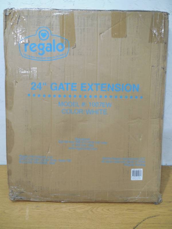 lot 93 image: Regalo 24-Inch Extension for Safety Gate, White