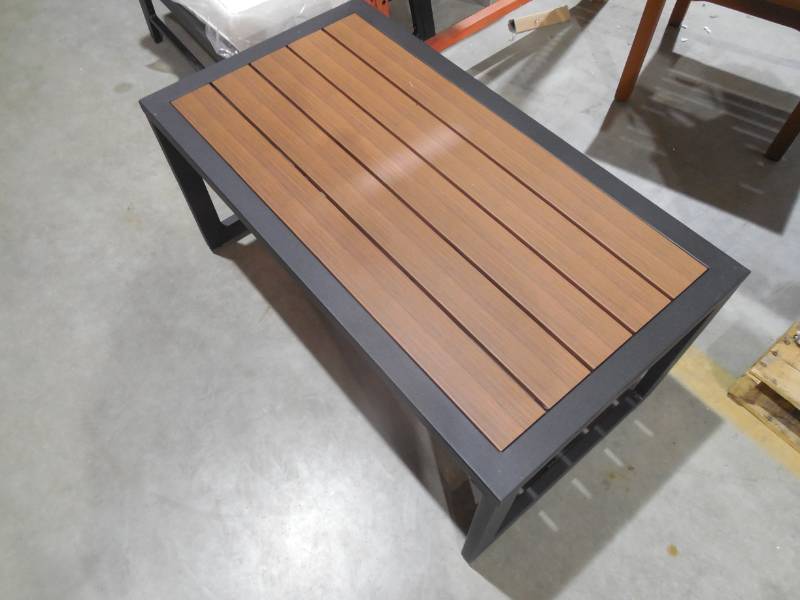 lot 63 image: West Park Black Aluminum Outdoor Coffee Table