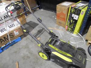 lot 10 image: RYOBI 20 in. 40-Volt 6 Brushless Cordless Walk Behind Self-Propelled Lawn Mower