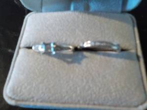10k wG 38 Ct Princess Cut Ring Se...
