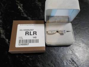 SS 2 pc CZ Eng Wedding Set size 7...
