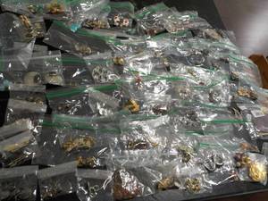Earrings and more in a storage Box...