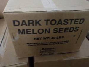 40 lb. Box Dark Toasted Melon Seeds...