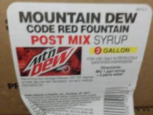 3 Gallon Mountain Dew Post Mix Syru...