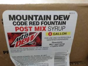 3 Gallon Mountain Dew Post Mix Syru...