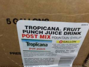 5 Gallon Tropicana Fruit Punch Juic...