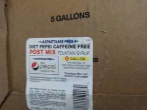 5 Gallon Diet Pepsi Caffeine Free P...