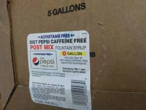 5 Gallon Diet Pepsi Caffeine Free P...