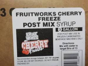 3 Gallon Fruitworks Cherry Freeze P...